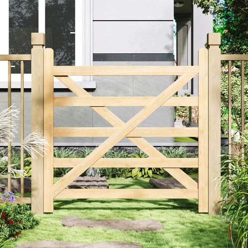 Garden wooden gate - wooden, pedestrian
