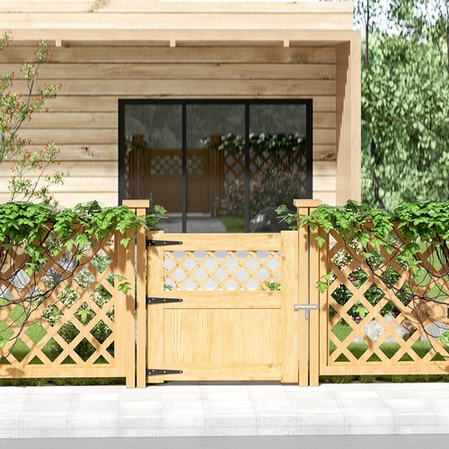 Garden gate lattice wooden - garden,