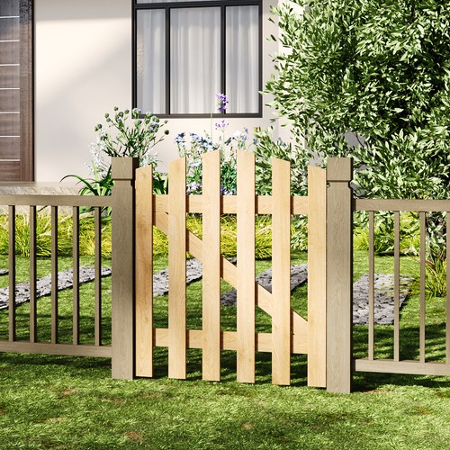 Garden wooden gate - wooden, pedestrian