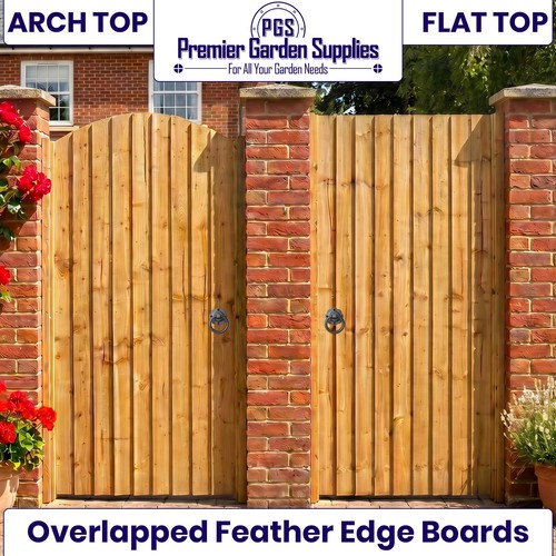 Wooden garden gate 6ft feather - garden,