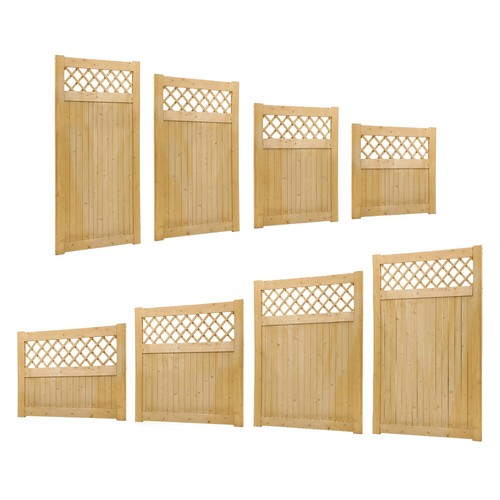 Wooden pedestrian side gate - side,