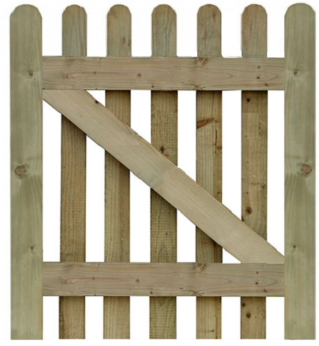Garden cottage picket gate - cottage,