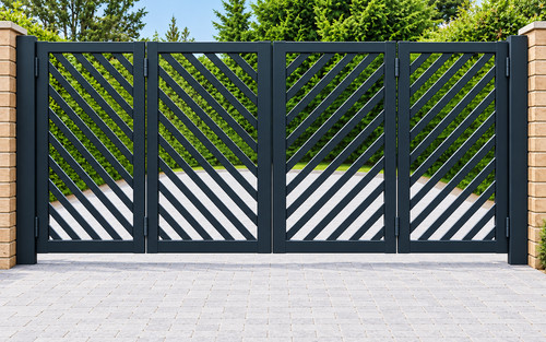 Bifolding metal gates garden - bifolding,