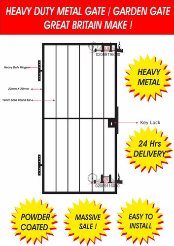 Steel security door gate - steel,