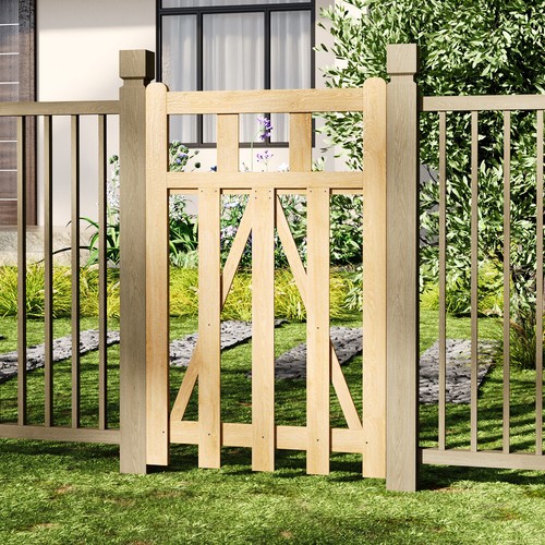 Garden wooden gate pedestrian - garden,
