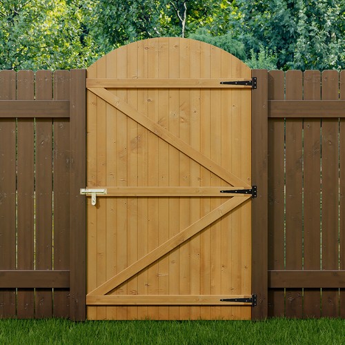 Natural pine wood garden gate - natural,