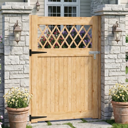 Garden gate lattice wooden - lattice,