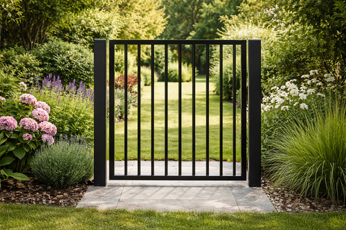 Garden side gate entrance - side,
