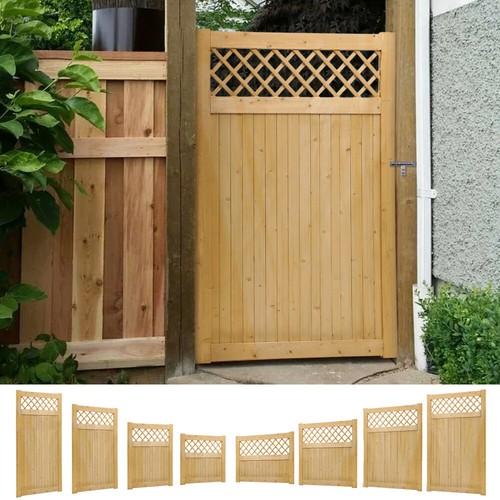 Wooden pedestrian side gate - side,